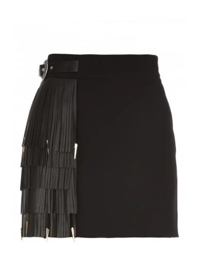 Shop Fausto Puglisi Fringed Skirt In Black