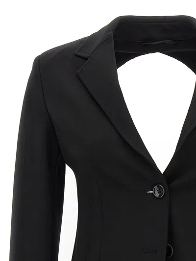 Max Mara Tailored Black Jacket With Classic Lapel In Black