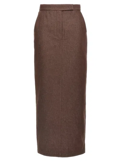 Max Mara Pianosa Pencil Skirt In Brown