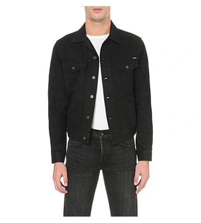 Shop Tom Ford Cotton Denim Jacket In Black