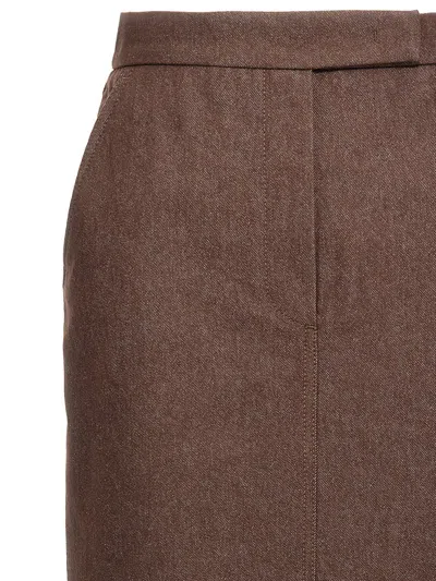 Max Mara Pianosa Pencil Skirt In Brown