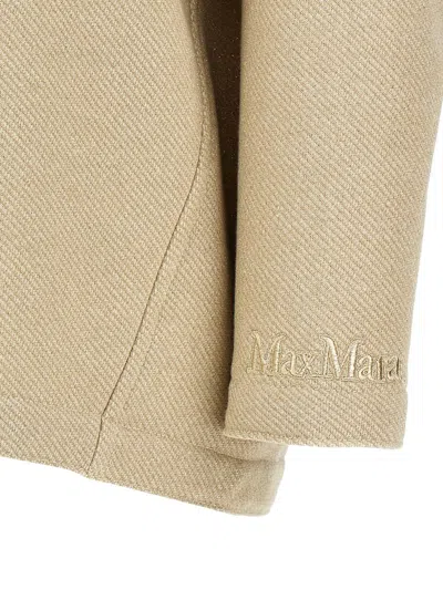 Max Mara Cotton Blend Lurex Threads Hooded Sweatshirt In Neutral
