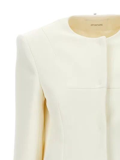 Sportmax "tailored And Cocoon-shaped In White