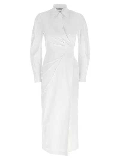 Max Mara White Shirt Dress In Cotton Twill