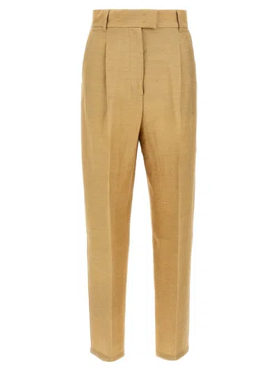 Max Mara Trousers Featuring Elastic Waistband And Front Pleats