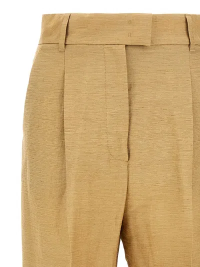 Max Mara Trousers Featuring Elastic Waistband And Front Pleats