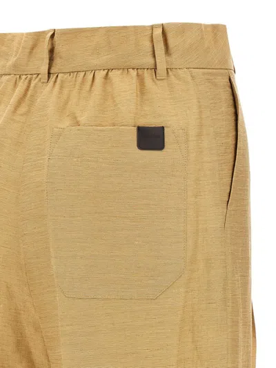 Max Mara Trousers Featuring Elastic Waistband And Front Pleats