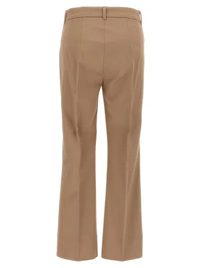 S Max Mara Tailored Trousers With Belt Loops And Pleats In Brown