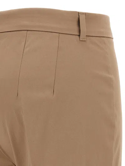 S Max Mara Tailored Trousers With Belt Loops And Pleats In Brown
