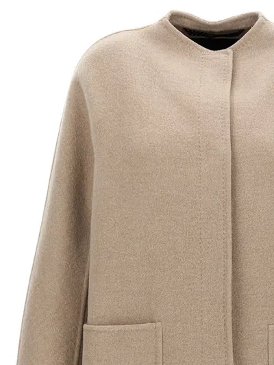 Max Mara 'longline Patch Pockets Seam Detailing Coat'