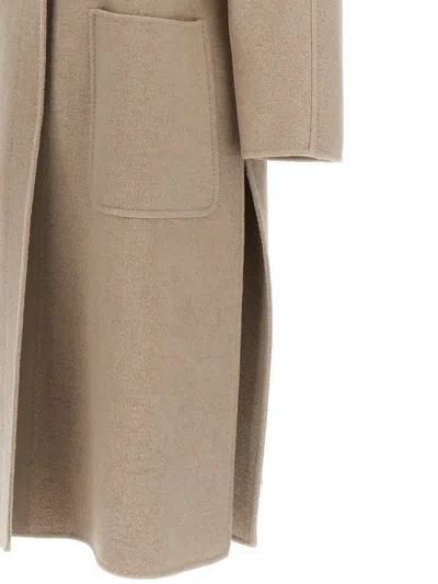 Max Mara 'longline Patch Pockets Seam Detailing Coat'