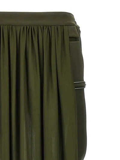 Max Mara Jedy' Khaki Green Silk Skirt