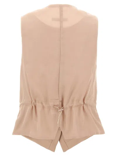 Max Mara Sleeveless V-neck Vest With Adjustable Back Strap