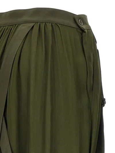 Max Mara Jedy' Khaki Green Silk Skirt
