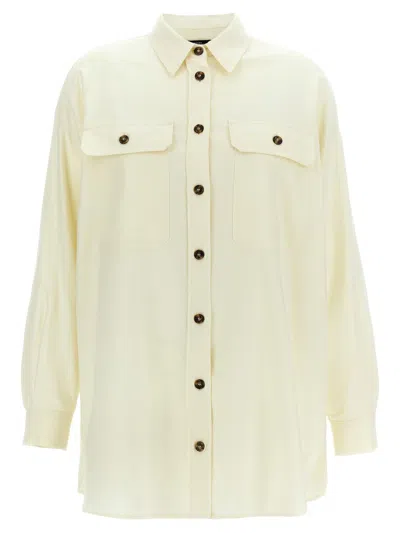 Weekend Max Mara Cream Cotton Shirt In Neutral