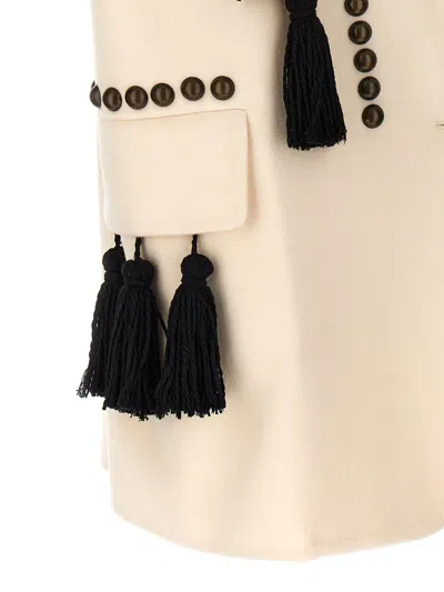Max Mara Waistcoat With Tassel Embellishments And Notched Lapel