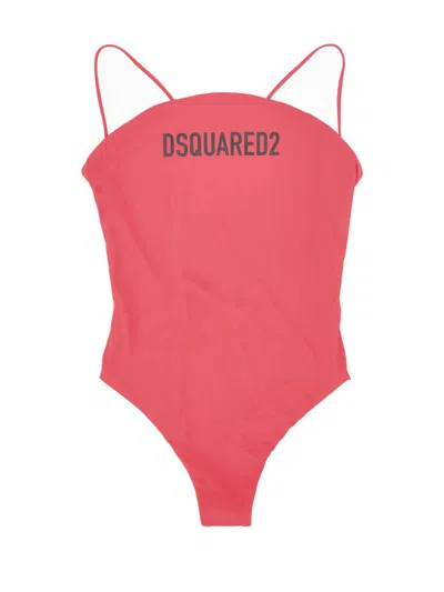 Dsquared2 Single Piece Spaghetti Straps In Pink