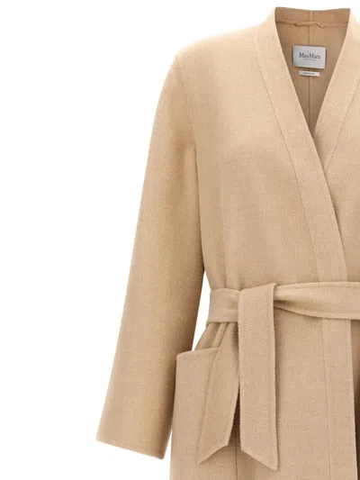 Max Mara Camel Dressing Gown Coat Coats Beige In Brown