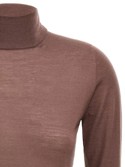 Max Mara Purple Cecina Turtleneck Sweater In Brown
