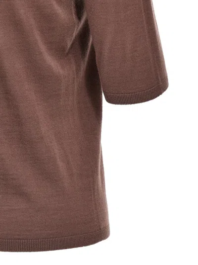 Max Mara Purple Cecina Turtleneck Sweater In Brown