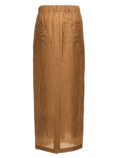 Max Mara Aeroso Back Slit Skirt In Multi