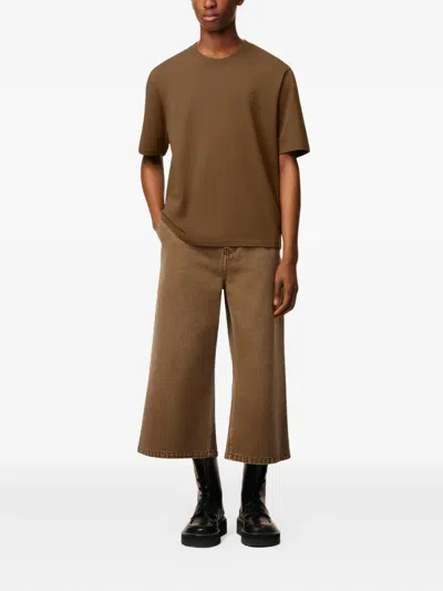 Ami Alexandre Mattiussi Ami Paris Heavy Organic Cotton T Shirt In Brown