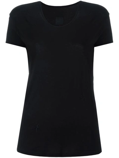 Rta Star Embroidered T In Black