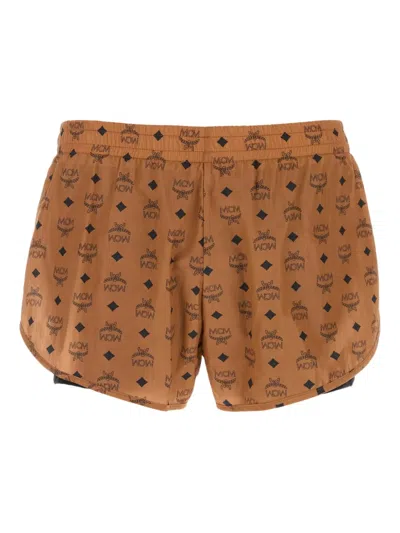 Mcm All-over Patterned Nylon Shorts