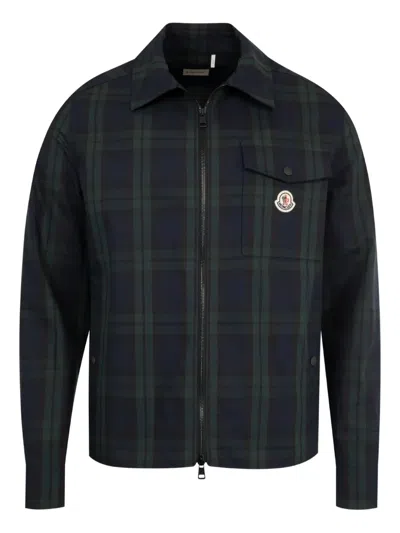 Moncler Plaid Zip Front Jacket