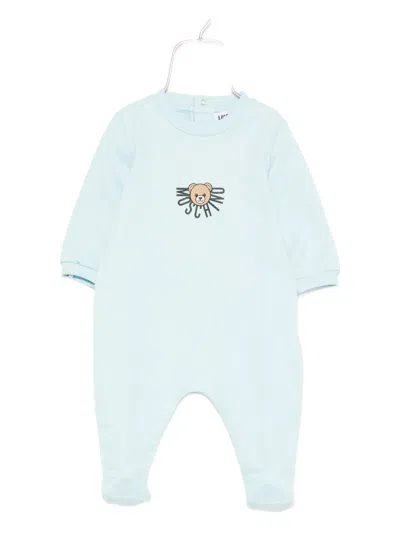 Moschino Teddy-print Pajamas In Blue