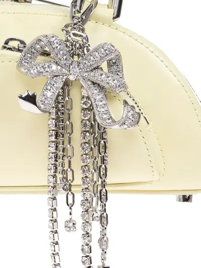 Self-portrait Mini Leather Curved Shoulder Bag In Gold