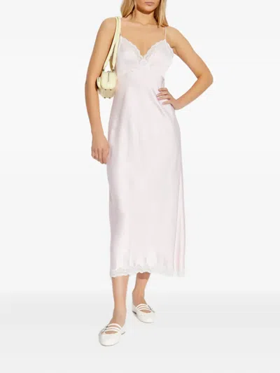 Loveshackfancy Manuela Lace-trimmed Polka-dot Maxi Dress In White