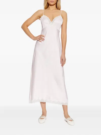 Loveshackfancy Manuela Lace-trimmed Polka-dot Maxi Dress In White