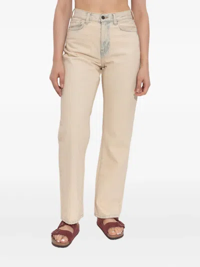 Carhartt Beige Pierce Jeans In Dusty H Brown