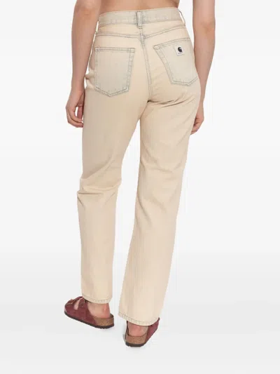 Carhartt Beige Pierce Jeans In Dusty H Brown