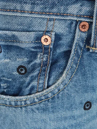 Levi's X 10 Corso Como Embroidered Jeans In Blue