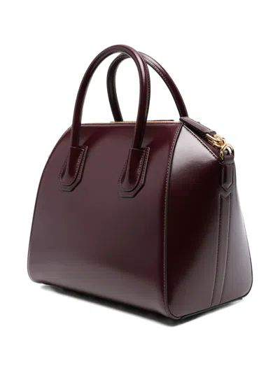 Givenchy Women Burgundy Leather Small Antigona Handbag