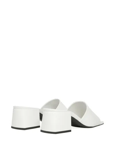 Courrèges 55mm Leather Block-heel Sandals In White