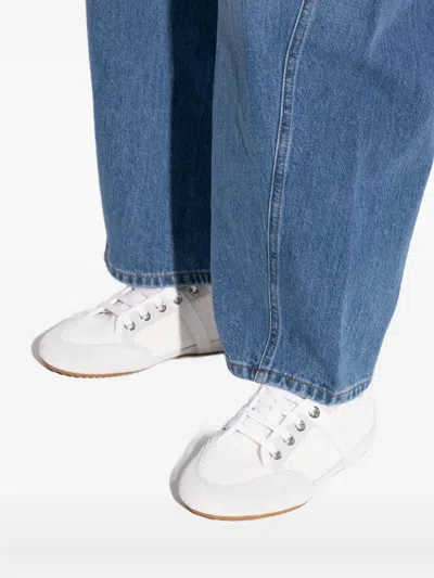 Givenchy Mesh And Suede Slim Low-top Sneakers In White