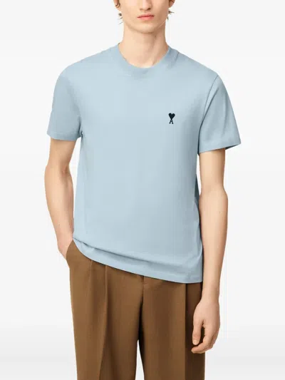 Ami Alexandre Mattiussi Ami Paris Ami Paris De Coeur Cotton T-shirt In Blue