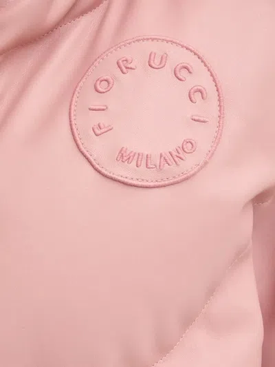 Fiorucci Quilted Logo-patch Jacket In Purple