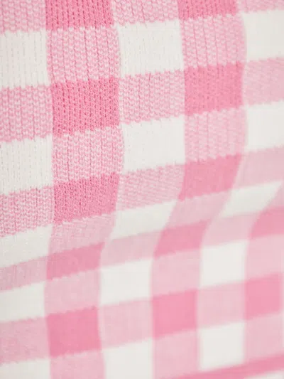 Loveshackfancy Gingham Scalloped-edge Top In Purple