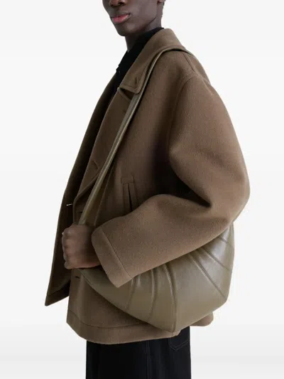 Lemaire Men Croissant Medium Leather Shoulder Bag