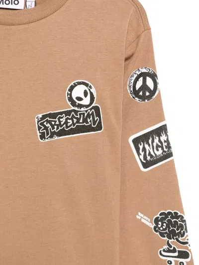 Molo Rube Long-sleeve Sweatshirt In Brown