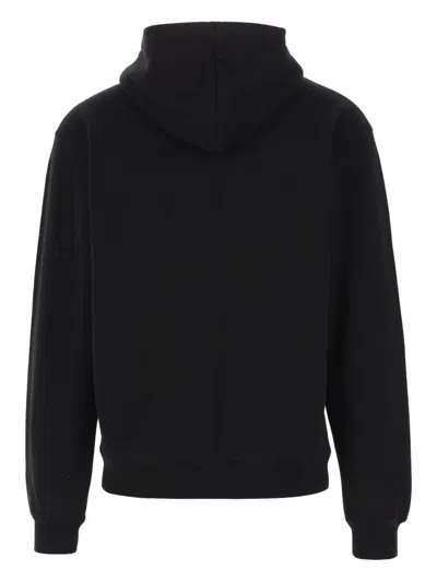 Jacquemus Hooded Long Sleeve Knitwear With Ribbed Cuffs In Black