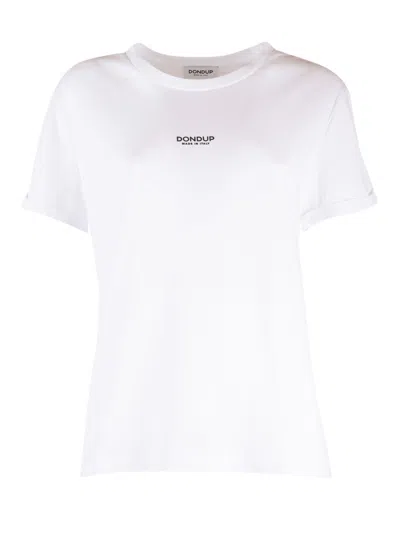 Dondup Crewneck Short Sleeves T-shirt In White