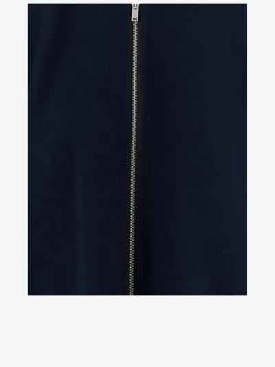 Jil Sander Women Navy Blue Wool Jacket, Xs Luxury Sweatshirts & Hoodies For Women Darveys In Blue