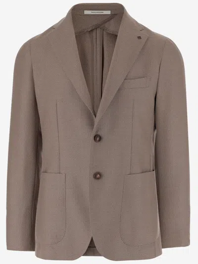 Tagliatore Men Beige Single Breasted Wool Blazer, 40 Luxury Blazers For Men Darveys In Brown