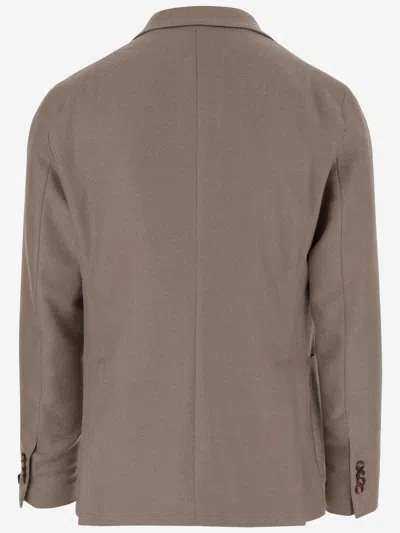 Tagliatore Men Beige Single Breasted Wool Blazer, 40 Luxury Blazers For Men Darveys In Brown