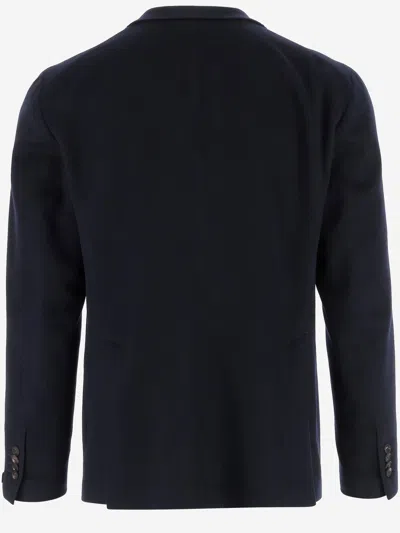 Tagliatore Single-breasted Cashmere Jacket In Black